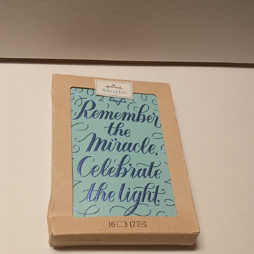 Hallmark Tree of Life Blue and Cream qty 16 Cards NWT